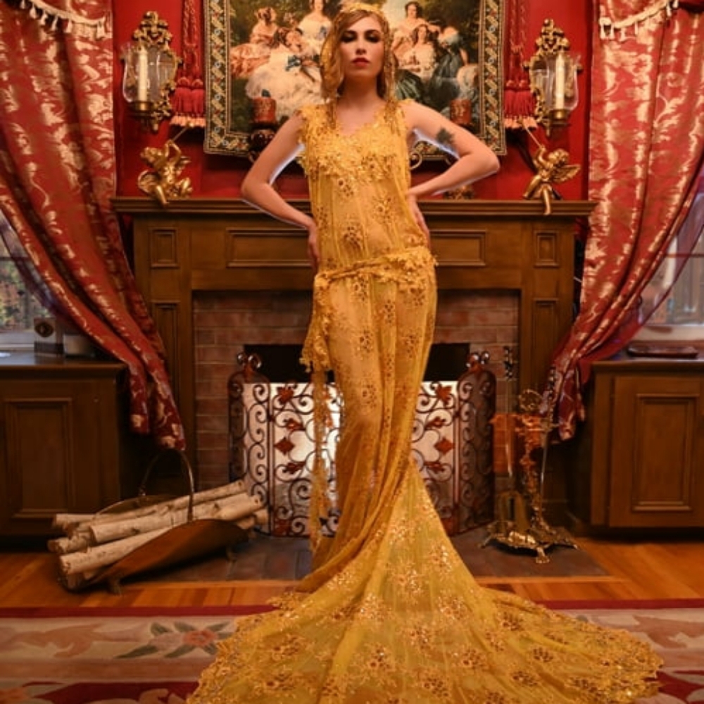 DUCHESS RUTH Custom Order Gatsby Wedding Gown